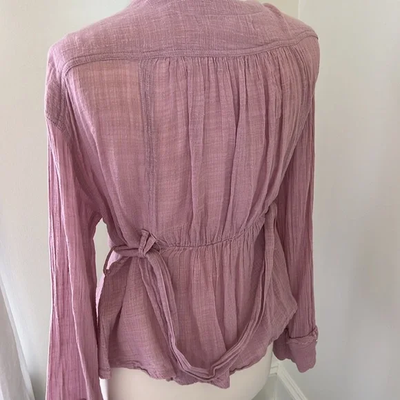 We The Free Gauze Safari Top Blouse - Picture 5 of 7